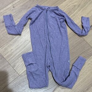 Little Sleepies Ribbed Heather Smokey Lavender Zippy 18 - 24 months
